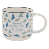 He Will Shelter You with His Wings Ceramic Mug
