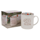 A Mother's Love Is Always in Bloom Floral Ceramic Mug