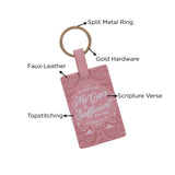 My Grace Is Sufficient for You Faux Leather Keychain
