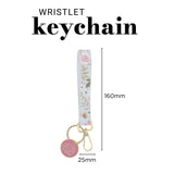 With God All Things are Possible Faux Leather Wristlet Keychain with Charm