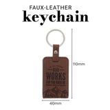 They Will Soar on Wings Like Eagles Faux Leather Keychain