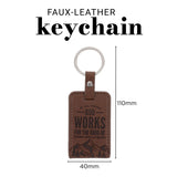 They Will Soar on Wings Like Eagles Faux Leather Keychain