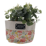 Saved by God's Grace Canvas Planter Cover