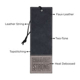 Be Courageous, Be Strong Faux Leather Bookmark