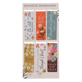 Be Still Bright Blooms Six-Piece Magnetic Bookmark Set