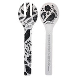 As for Me and My House, We Will Serve the Lord Melamine Salad Spoon and Fork Set