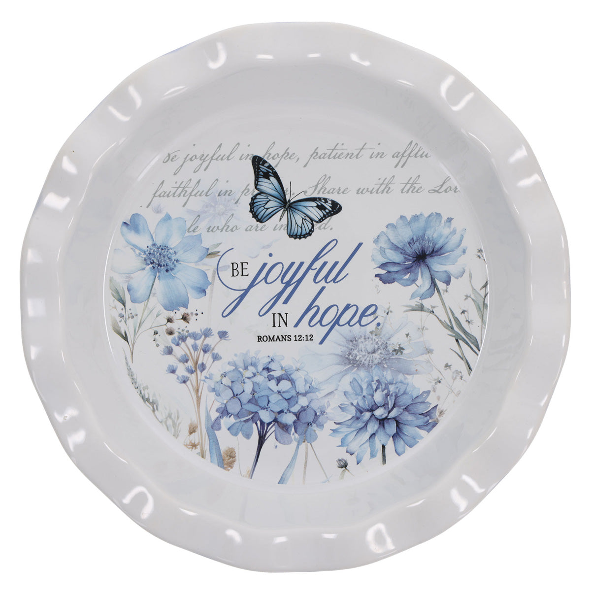 Be Joyful in Hope Ceramic Pie Plate