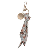 There Is a Time to Love Satin Scarf Key Ring with Metal Charm