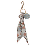 There Is a Time to Love Satin Scarf Key Ring with Metal Charm