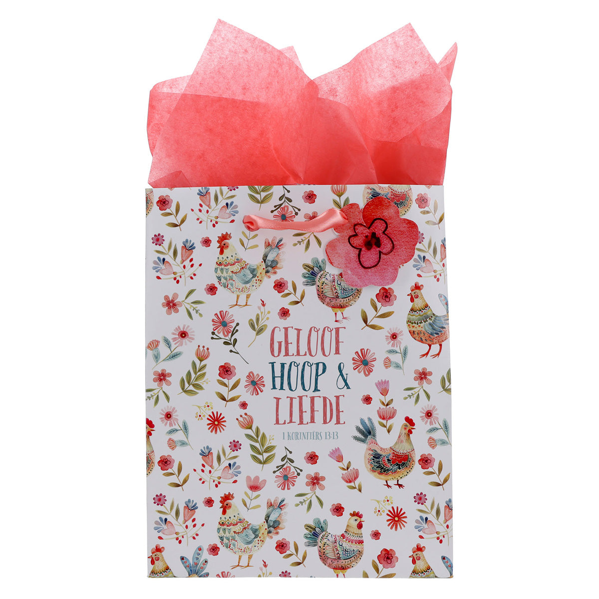 Geloof Hoop en Liefde Afrikaans Medium Gift Bag with Gift Tag