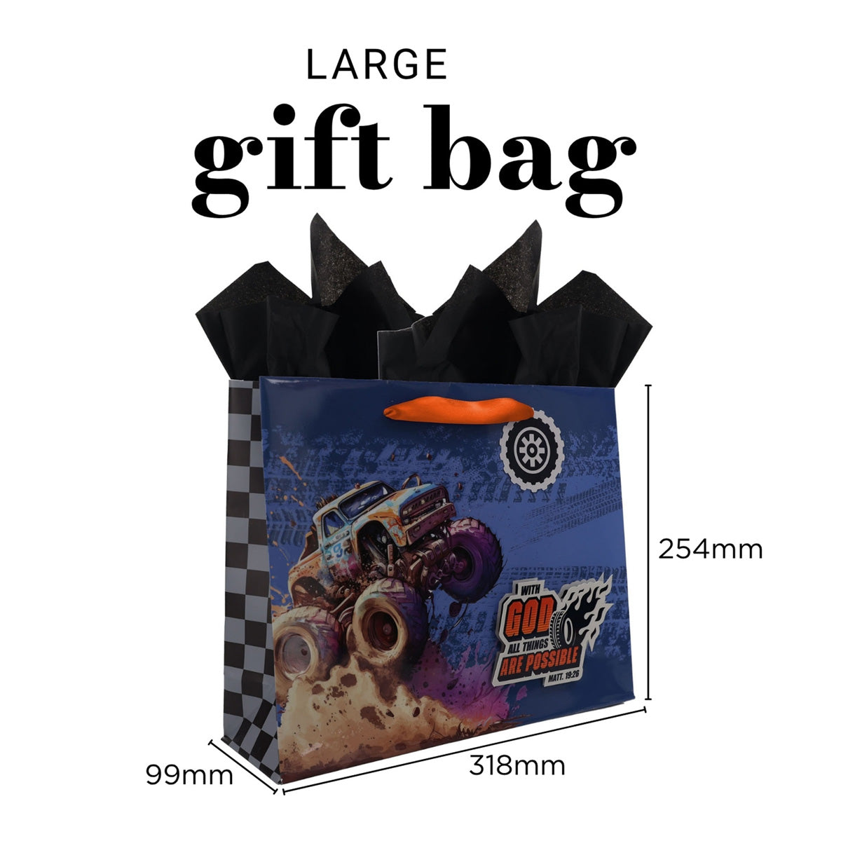 With God All Things Are Possible Landscape Gift Bag with Gift Tag