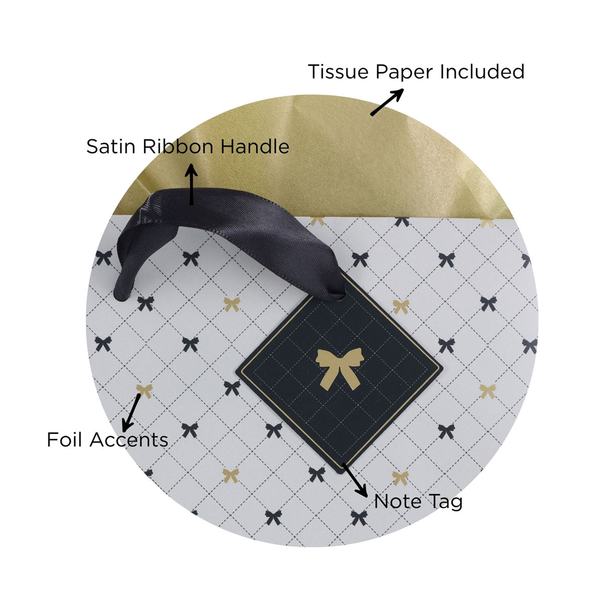 Brave Beautiful Blessed Medium Gift Bag with Gift Tag