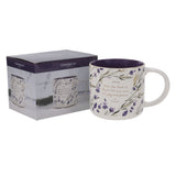 May the God of Hope Fill You with All Joy and Peace Ceramic Mug with Purple Interior