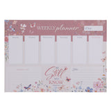 A4 Weekly Desk Planner - Be Still and Know