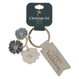 Die Here Sal Jou Beskerm Afrikaans Faux Leather and Metal Keychain with Charm