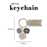 Die Here Sal Jou Beskerm Afrikaans Faux Leather and Metal Keychain with Charm