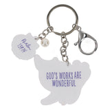 God's Works Are Wonderful Keychain