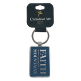 Faith Can Move Mountains Metal Keychain