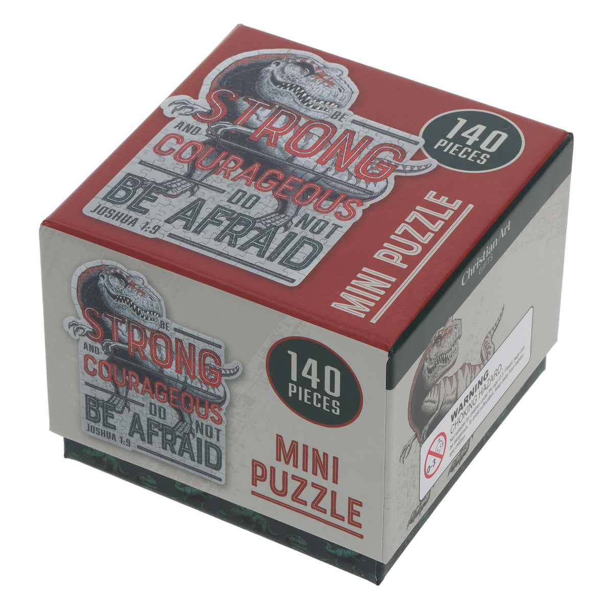 Be Strong and Courageous, Do Not Be Afraid 140-Piece Mini Cardboard Puzzle