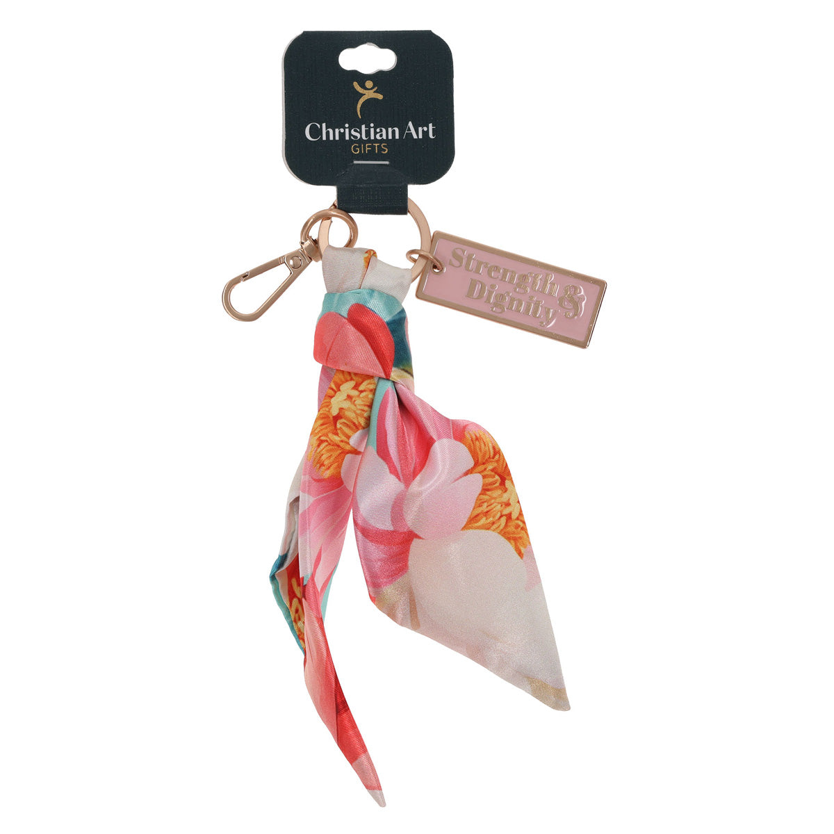 Strength and Dignity Satin Scarf Keychain