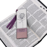 Seek First Faux Leather Bookmark