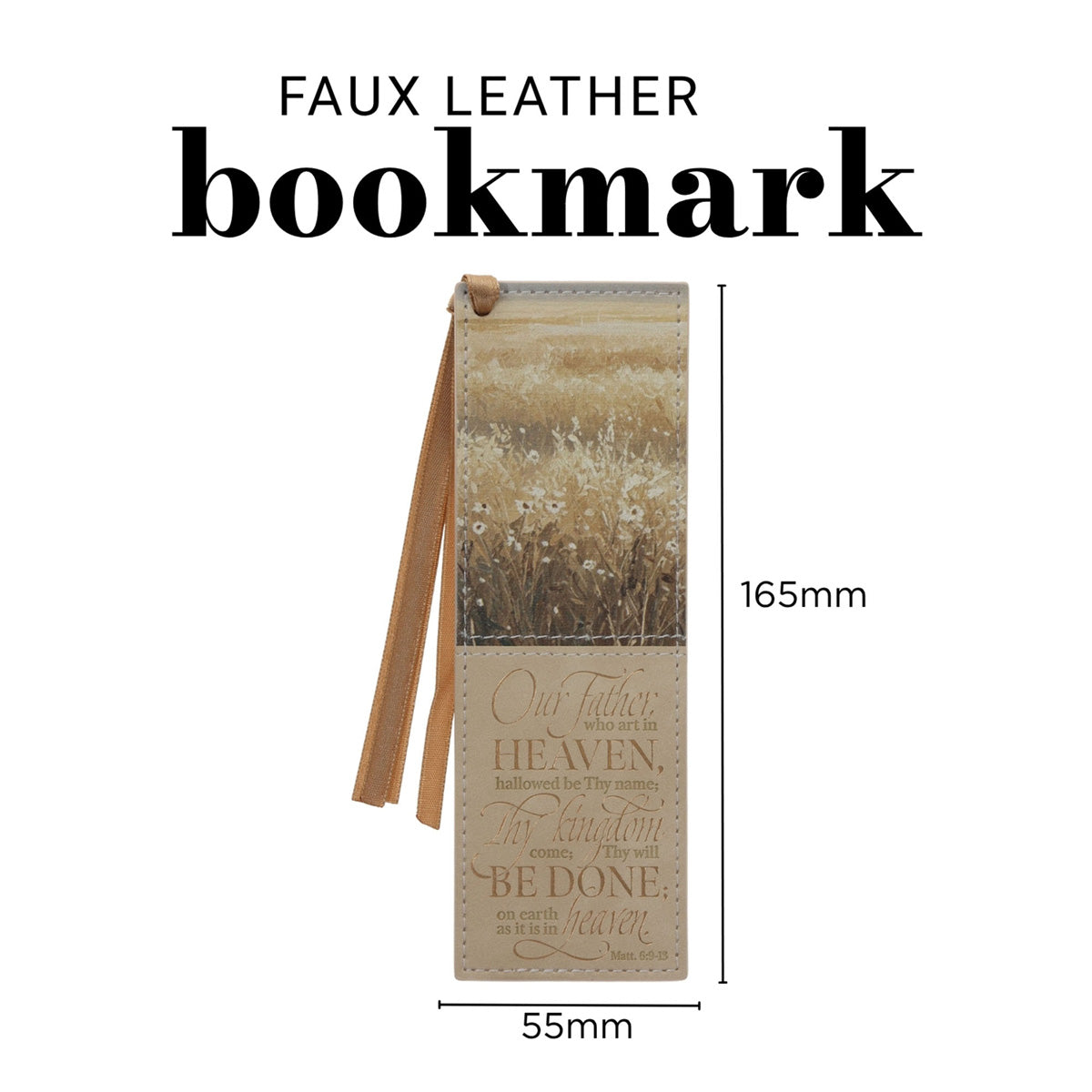The Lord's Prayer Faux Leather Bookmark