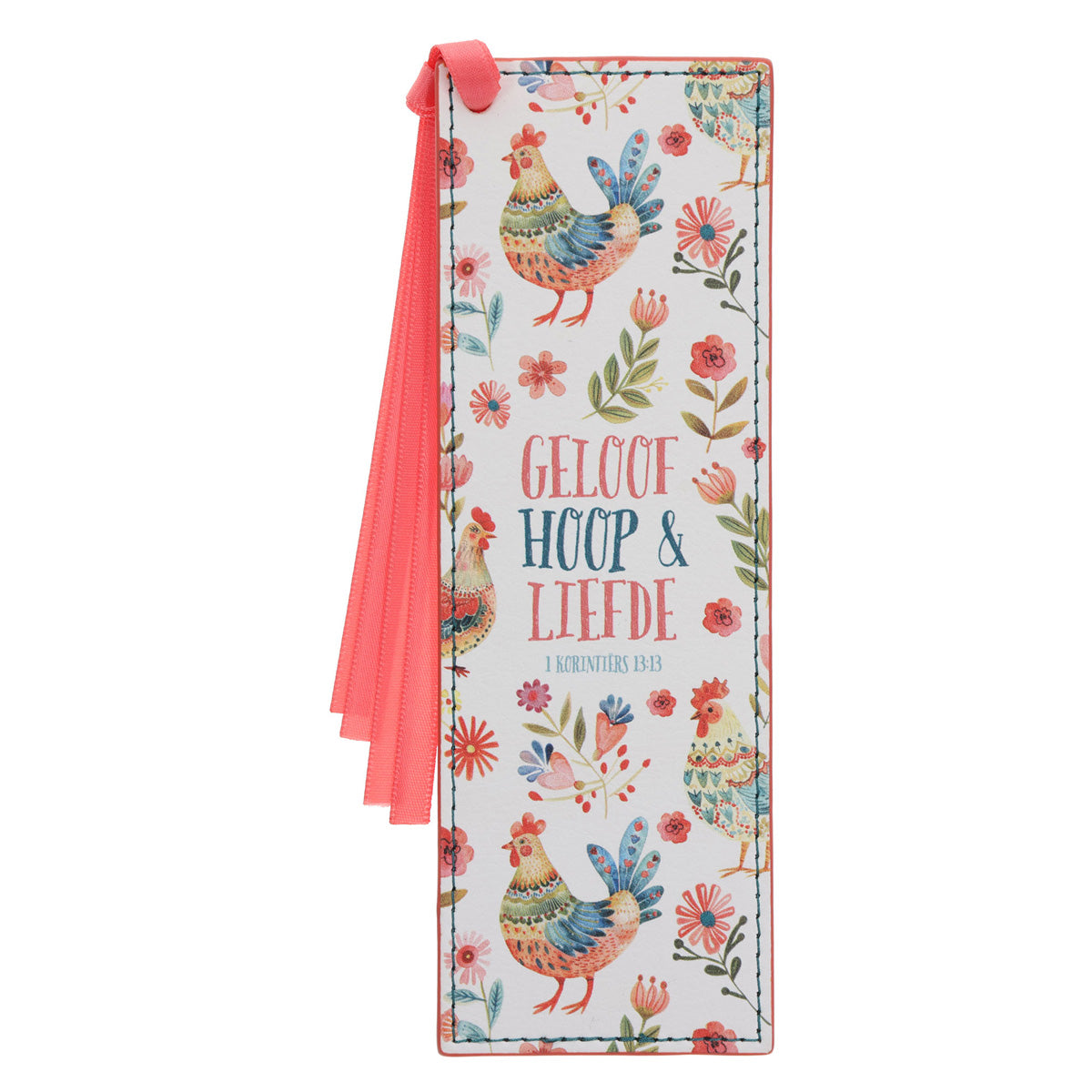 Geloof Hoop en Liefde Afrikaans Faux Leather Bookmark
