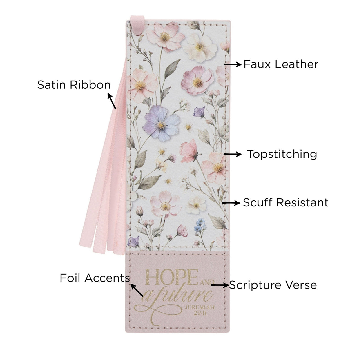 Hope and a Future Faux Leather Bookmark