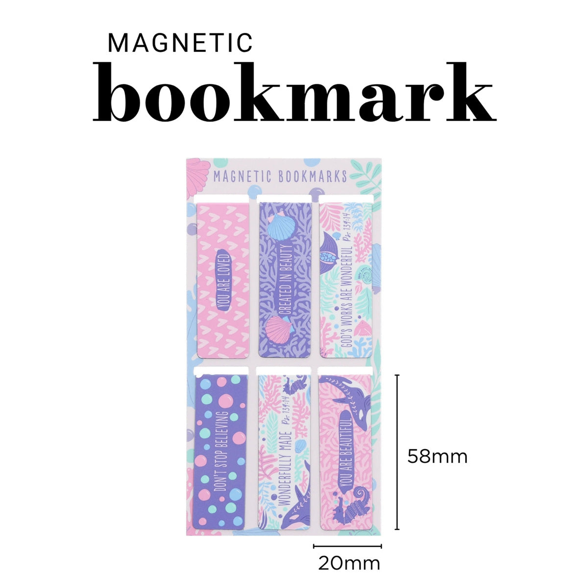 Ocean Six-Piece Magnetic Bookmark Set