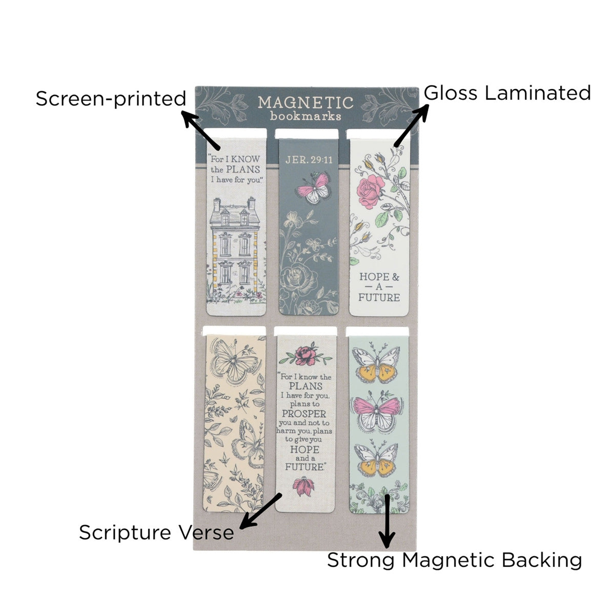 Hope and a Future Six-Piece Magnetic Bookmark Set