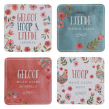 Geloof, Hoop en Liefde Afrikaans Four-Piece Coaster Set
