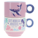 God's Works Are Wonderful Two-Piece Ceramic Mug Set
