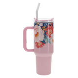 Strength and Dignity Large Stainless Steel Mug with Handle and Straw