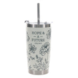 Hope and a Future Stainless Steel Travel Mug with Straw