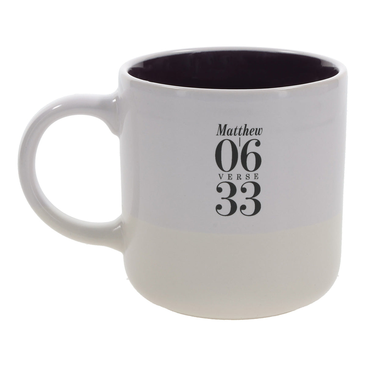 Seek First Protea Ceramic Mug with Dark Purple Interior