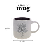 Seek First Protea Ceramic Mug with Dark Purple Interior