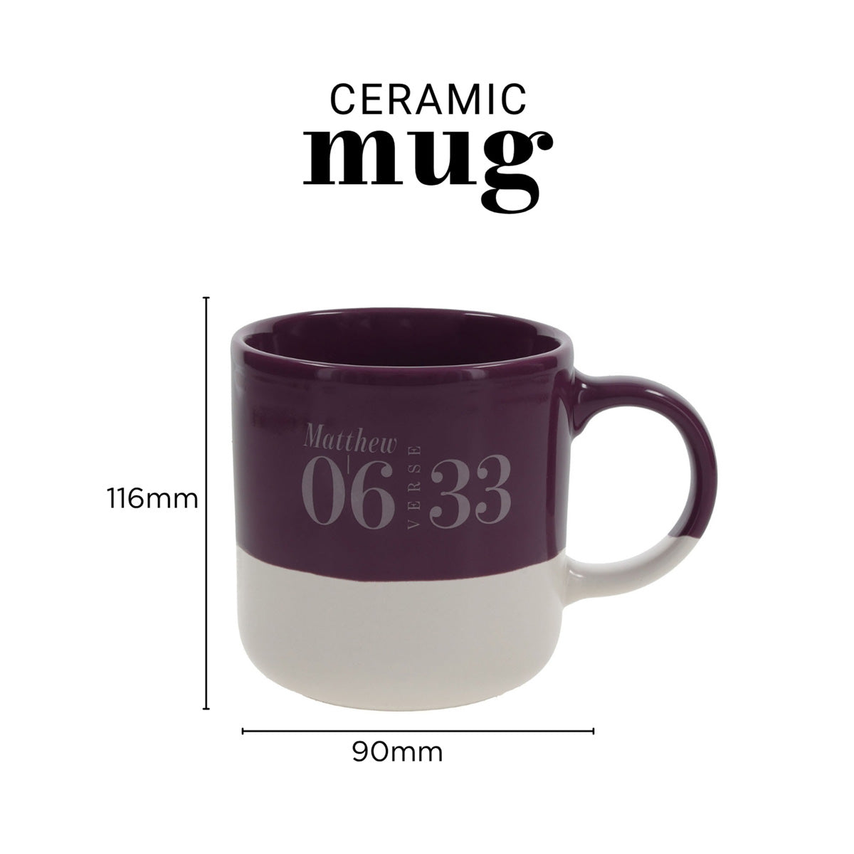 Seek First White and Purple Ceramic Mug