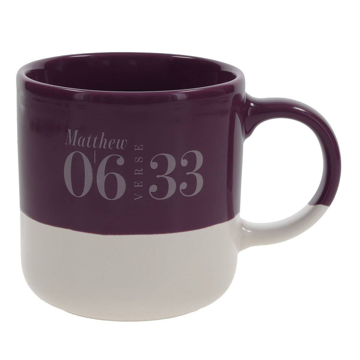 Seek First White and Purple Ceramic Mug