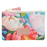 Strength and Dignity Faux Leather Zipper Pouch