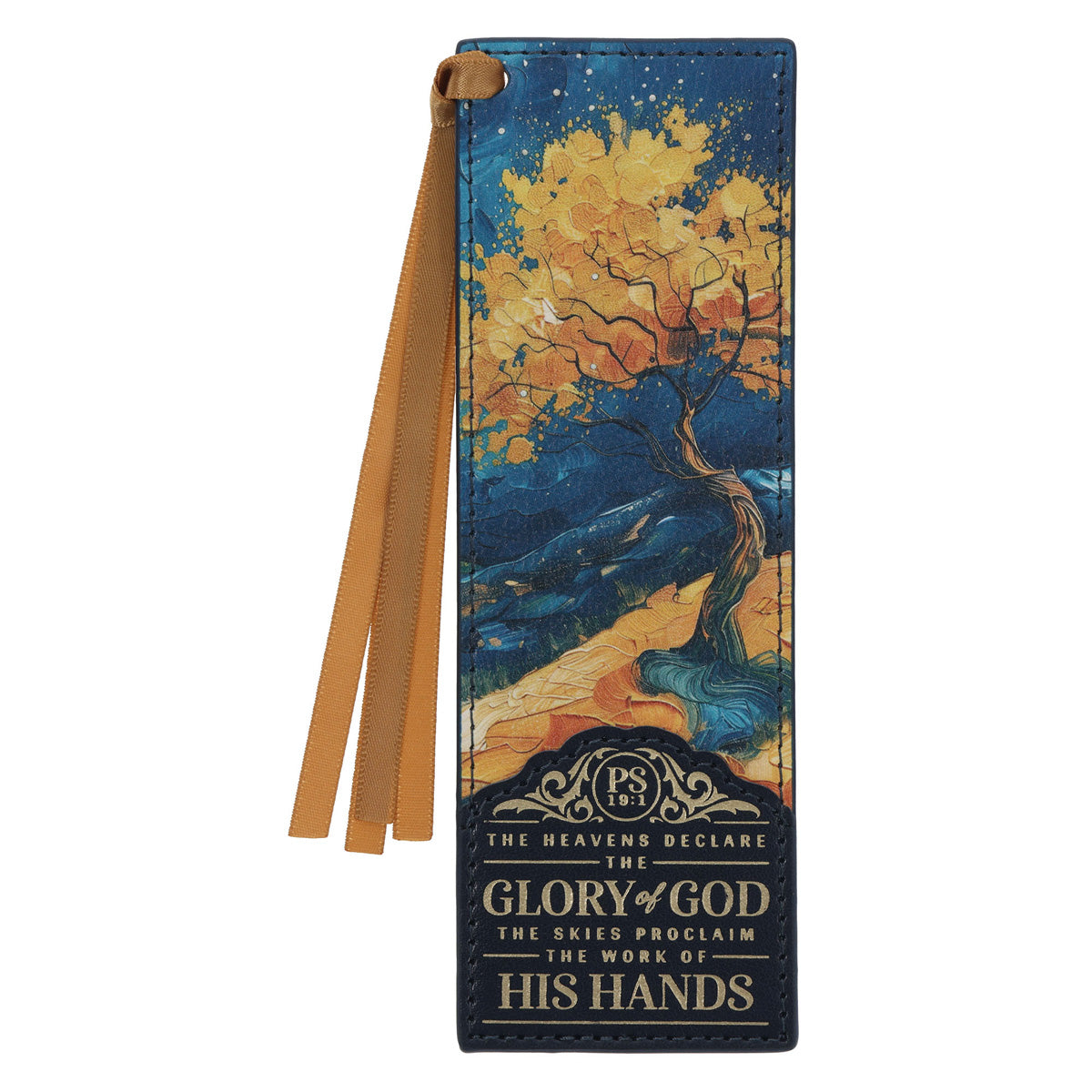 Glory to God Faux Leather Bookmark