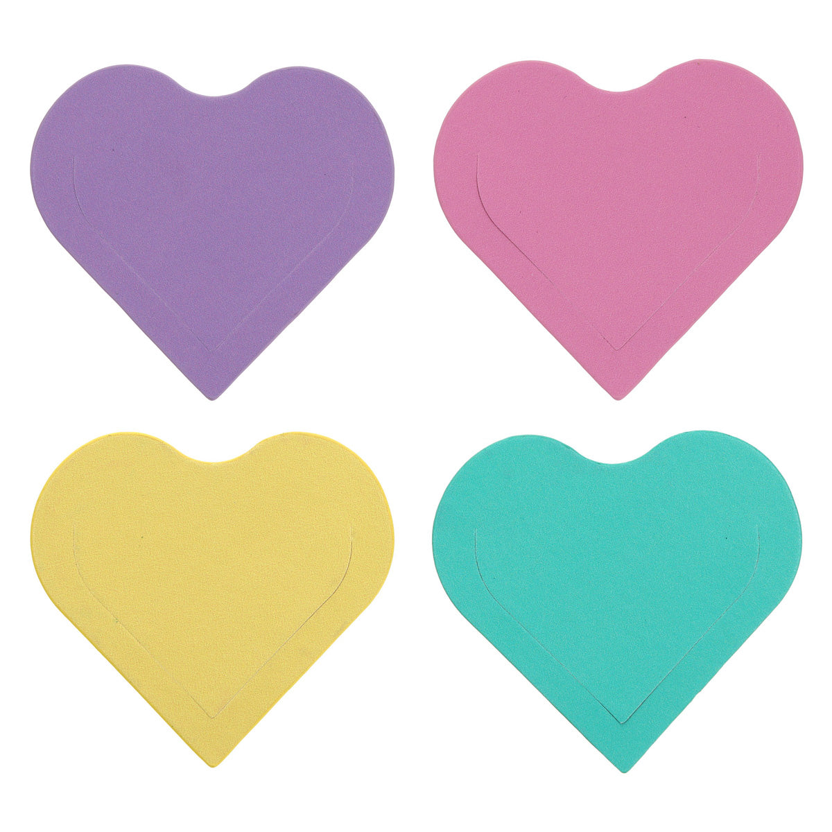 Grow with Grace Four-Piece Faux Leather Heart Corner Bookmark Set
