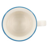 Be Still and Know Ceramic Mug with Blue Rim