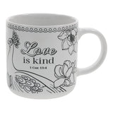 Love Is Kind Ceramic Coloring Mug