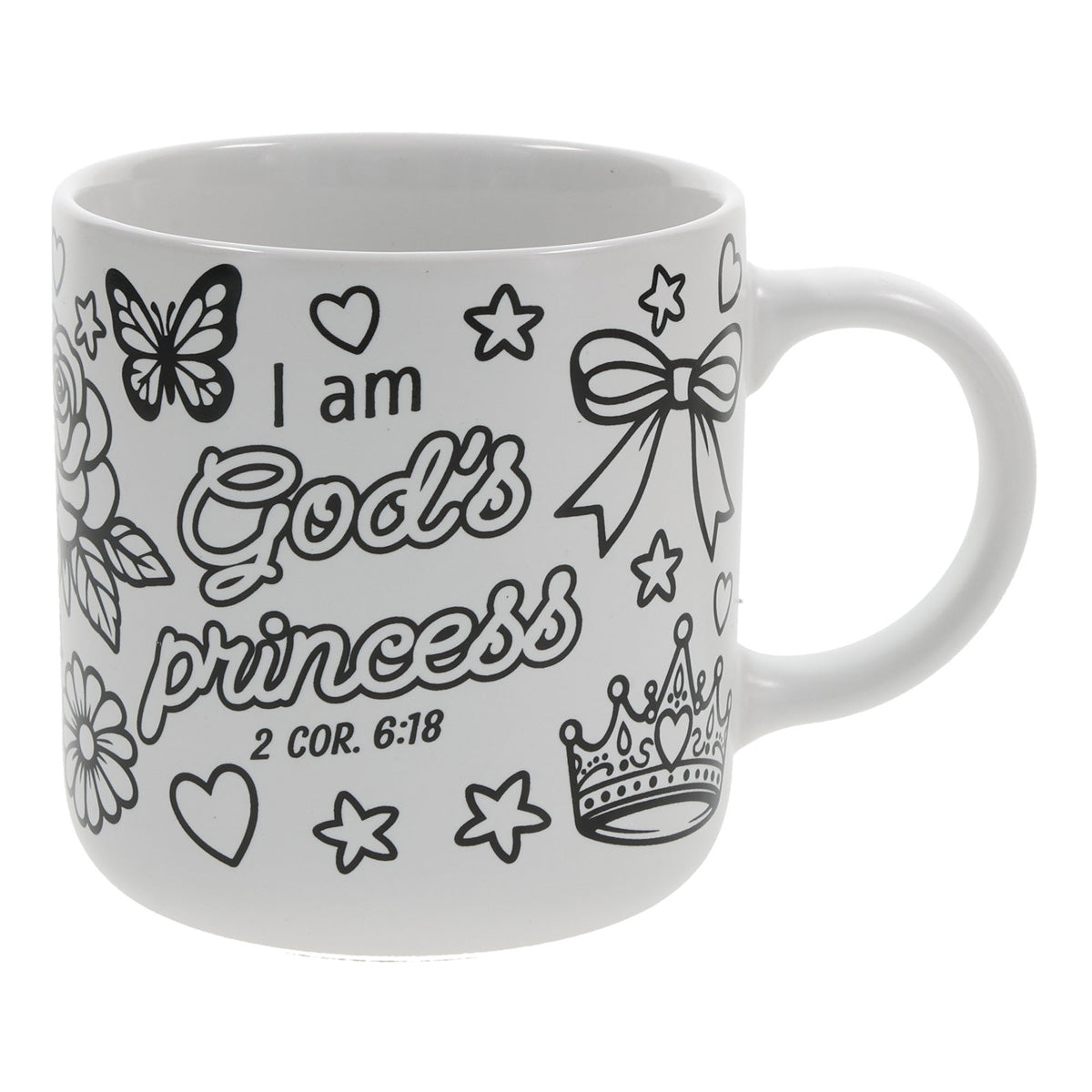 I Am God's Princess Ceramic Coloring Mug