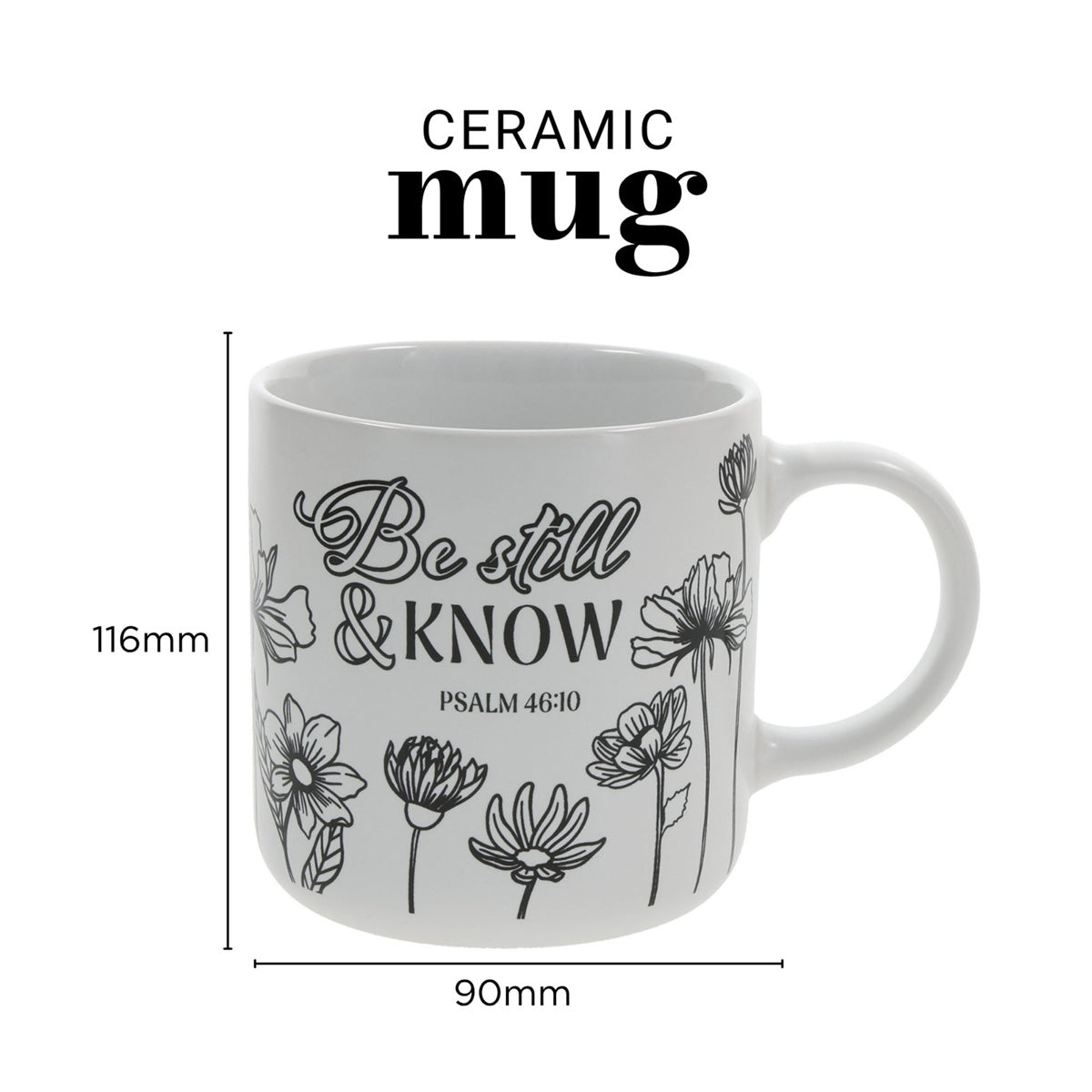 Be Still and Know Ceramic Coloring Mug