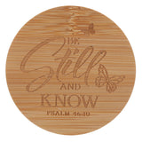 Be Still and Know Vanilla Meadow Scented Candle with Bamboo Lid