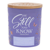 Be Still and Know Vanilla Meadow Scented Candle with Bamboo Lid