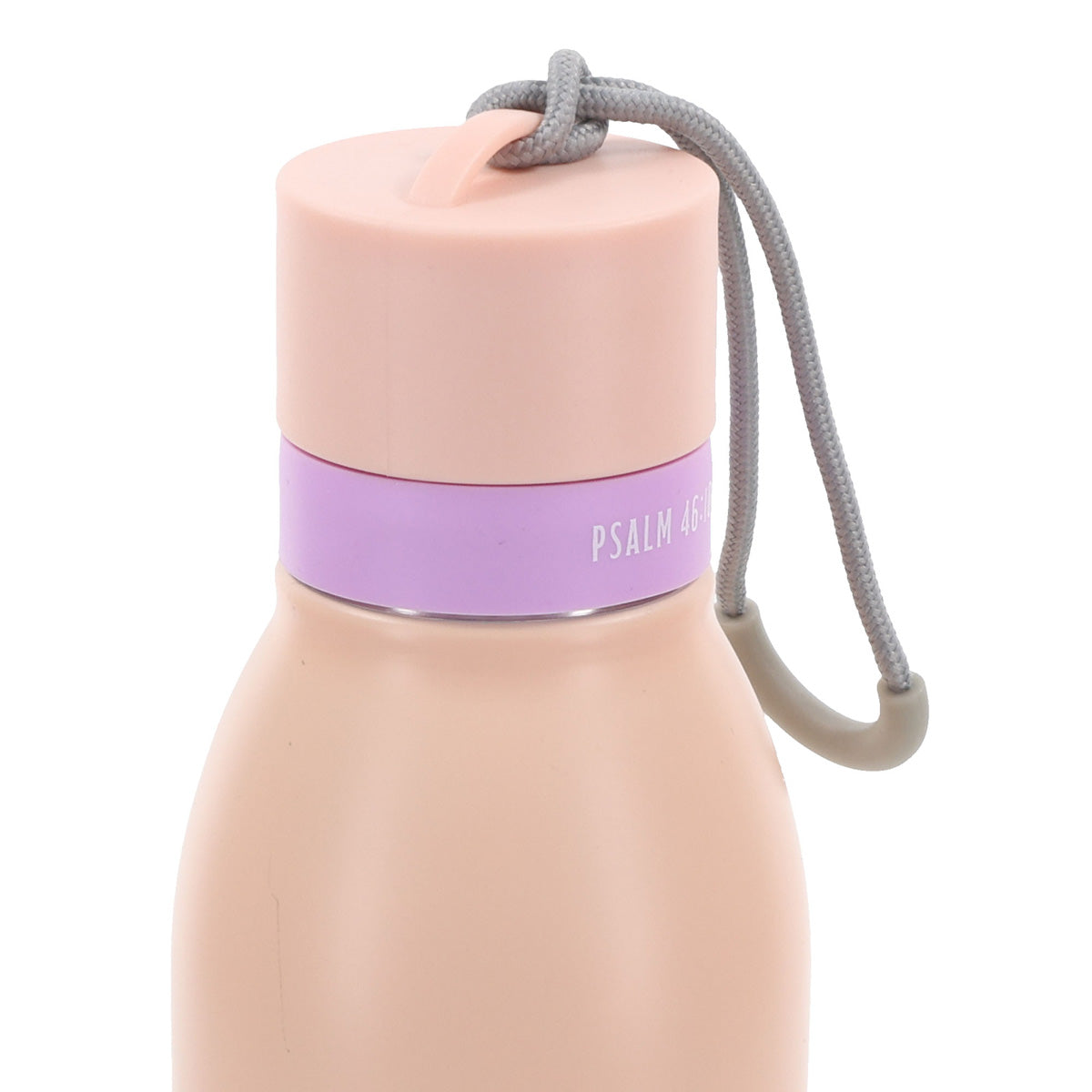 Be Still and Know Floral Peach Stainless Steel Water Bottle