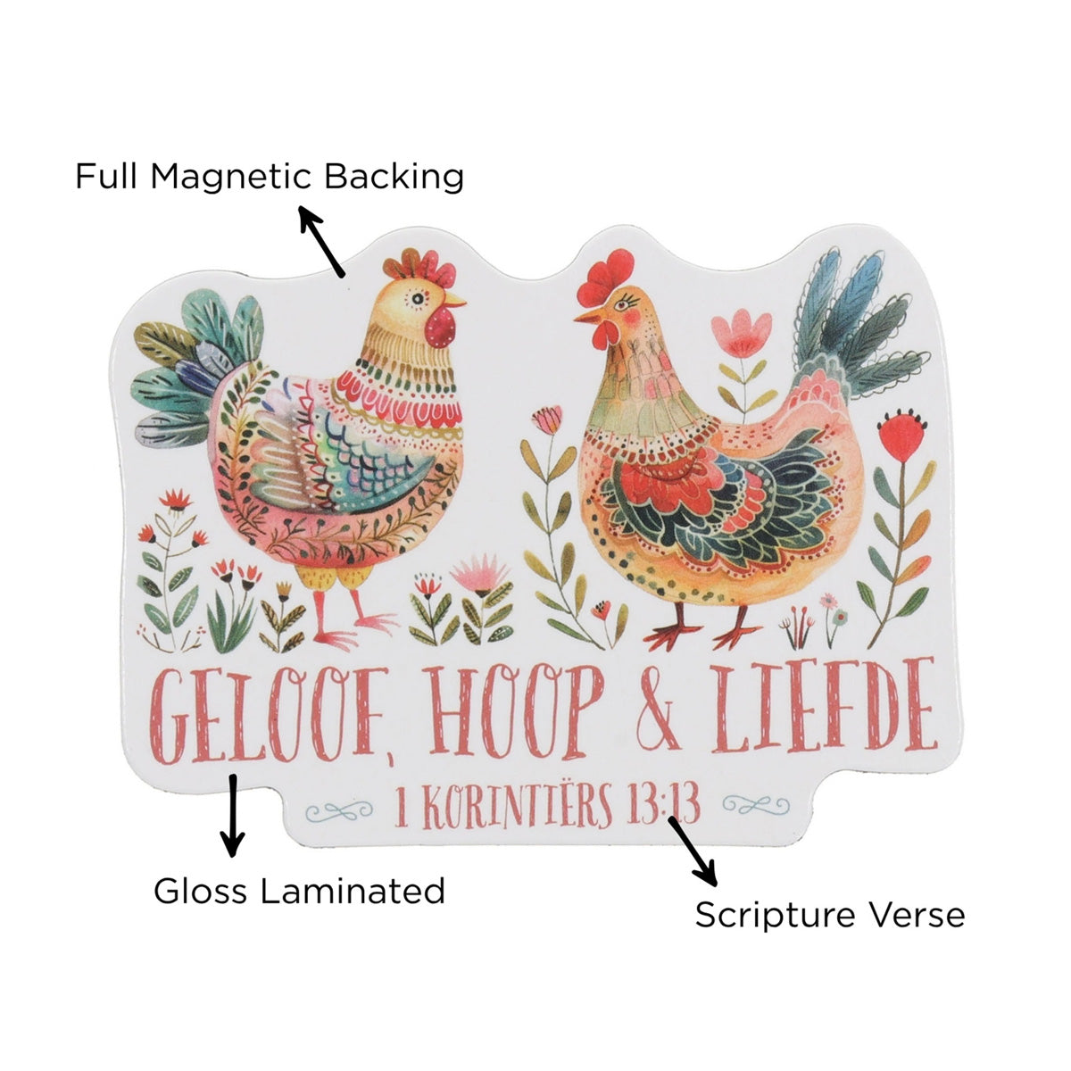 Geloof, Hoop en Liefde Afrikaans Magnet