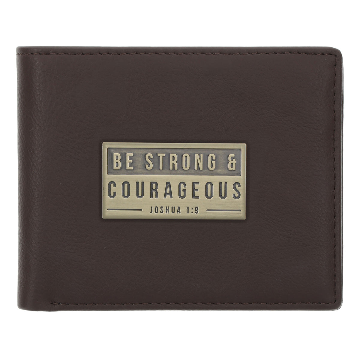 Be Strong and Courageous Genuine Leather Wallet